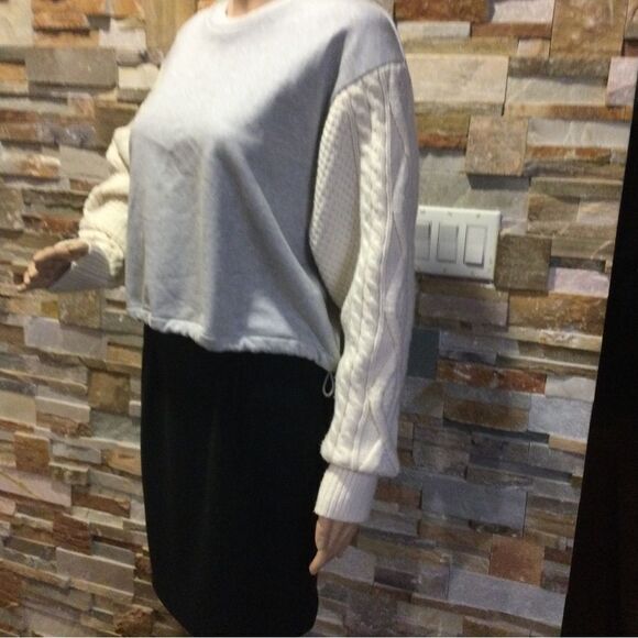 3:1 PHILLIP LIM French Terry Cable Sweatshirt - Picture 2 of 9